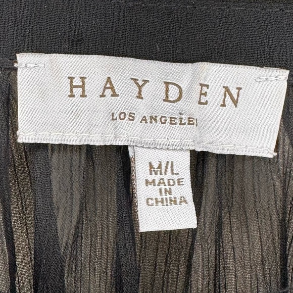 Hayden Black Sheer Lace Blouse Size M/L - Picture 4 of 5